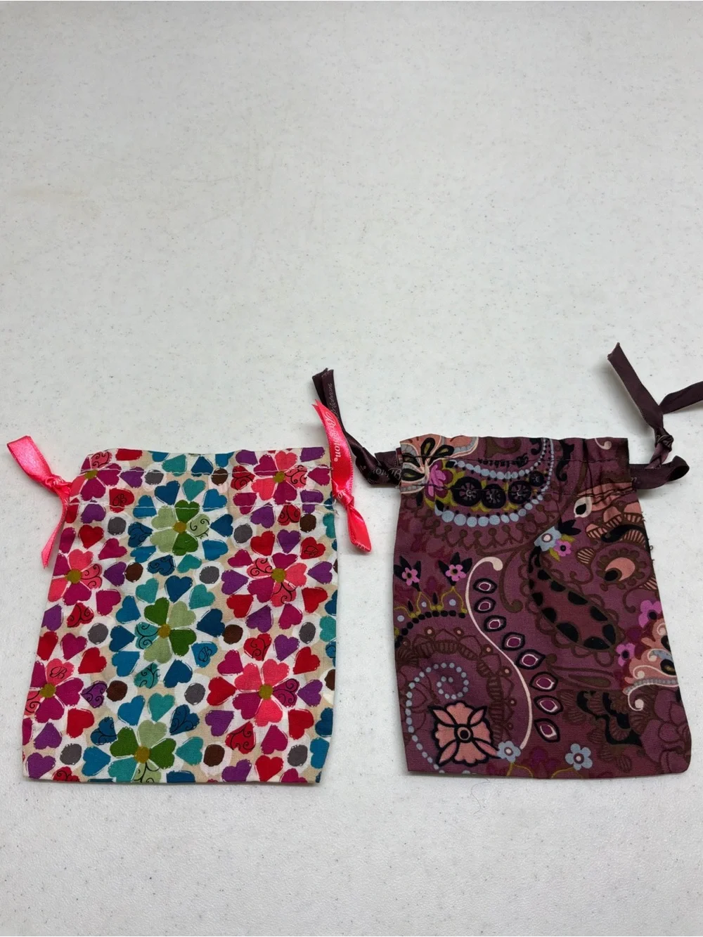 Lot of 4 Brighton Cloth Jewelry Drawstring Pouch Travel Gift Bags